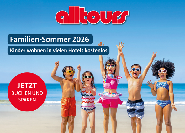 Banner alltours Familiensommer 2026