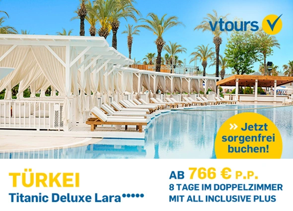 Banner vtours Türkei, Titanic Deluxe Lara